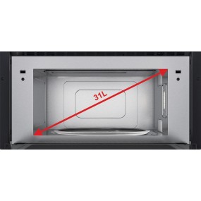 Whirlpool AMW 731 NB microwave Built-in Combination microwave 31 L 1000 W Black