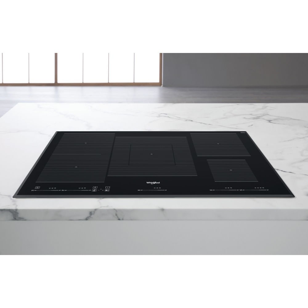 Whirlpool WT 1090 BA Black Built-in 90 cm Zone induction hob 5 zone(s)