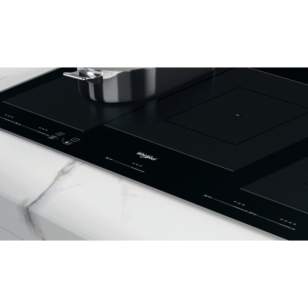 Whirlpool WT 1090 BA Black Built-in 90 cm Zone induction hob 5 zone(s)