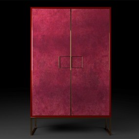 MIGLIORINO Design CHARM sideboard in MDF 2 doors covered with fabrics