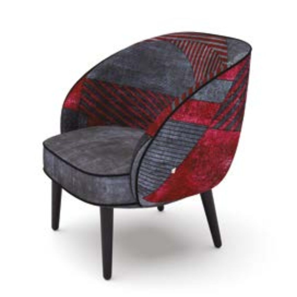 MIGLIORINO MIMÌ padded armchair. Body structure in solid wood