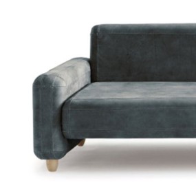 MIGLIORINO REGOLO 2-seater sofa in leather with tone-on-tone stitching