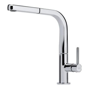 FRANKE SINOS sink mixer with extractable shower in polished chrome