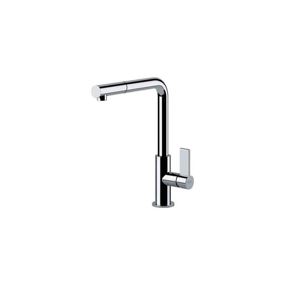FRANKE NEPTUN sink mixer with adjustable shower in polished chrome