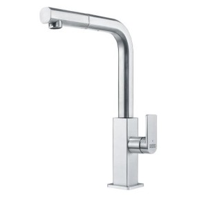 FRANKE Sink mixer with extractable shower MYTHOS brushed stainless steel