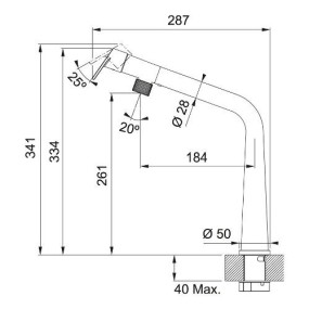 Single-lever sink mixer ICON satin black 115 0625 187