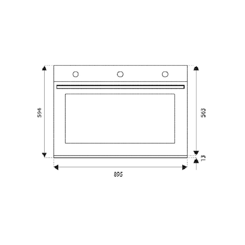 Built-in 90 cm ventilated gas oven with grill, 5 functions F905PROGKX