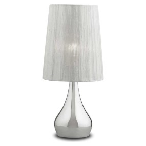IDEAL LUX ETERNITY tl1 petite lampe de table argentée 18 x 41 cm 035987 - L'élégance lumineuse dans votre maison !