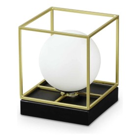 IDEAL LUX LINGOTTO tl1 small Satin Brass Table Lamp 12 x 15 cm 259222 - Lighting with a Fascinating Design!