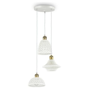 Ideal Lux LUGANO sp3 Chandelier White Suspension 35 cm 206875: Style and Refinement Illuminate Your Space