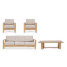 4-piece living room set CC Baltic natural cushions and backrest with removable covers