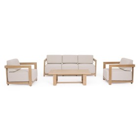 Set of 4 pcs Living Room C-C THESEUS natural cushions with removable covers