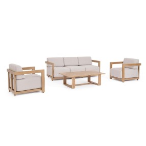 Set of 4 pcs Living Room C-C THESEUS natural cushions with removable covers