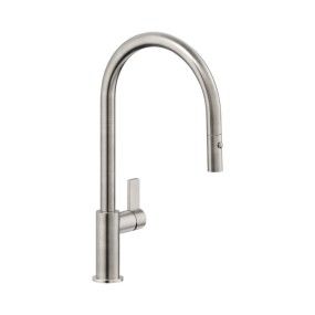 Nobili FL96137IP stainless steel sink mixer with 2 jets hand shower