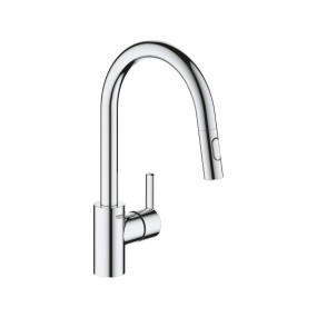 Sink mixer with pull-out shower FEEL Chrome starlight 31486001