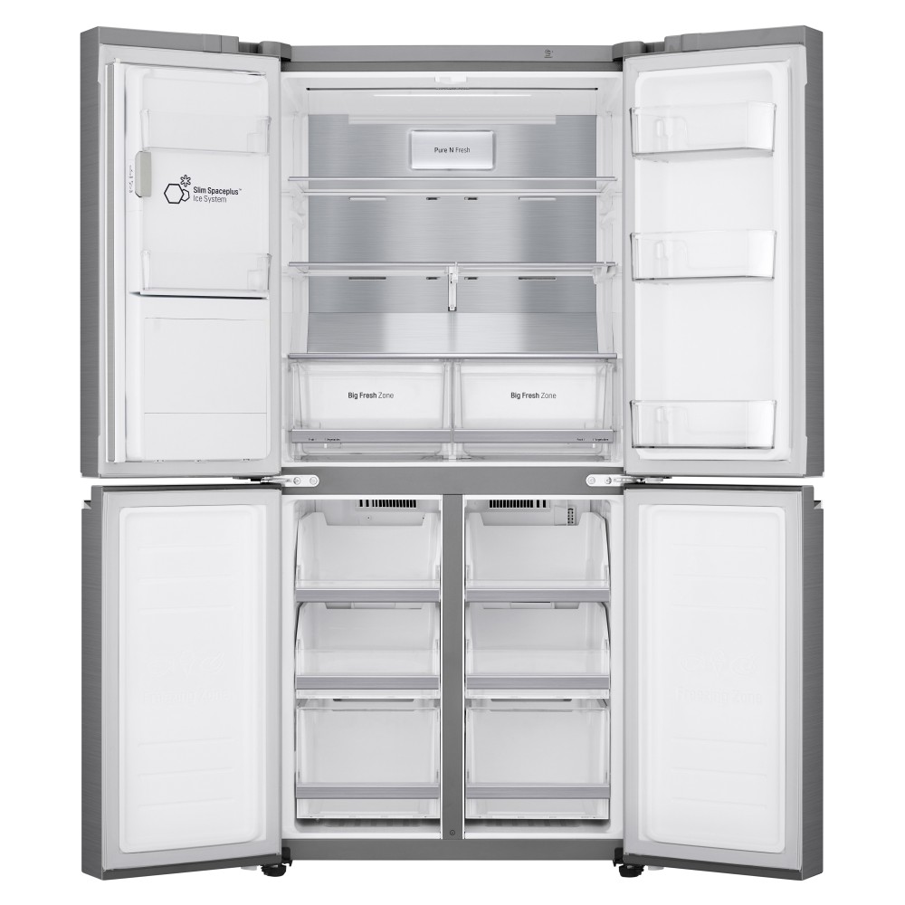LG GML844PZ6F.APZQEUR side-by-side refrigerator Freestanding 506 L F Metallic, Silver