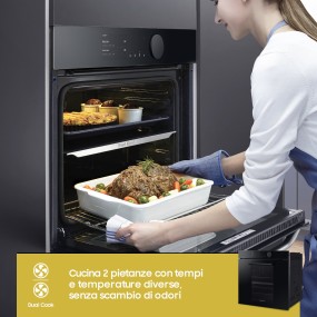 Samsung NV75T8549RK Forno ad incasso Dual Cook Infinite Line 75L A+ Vetro nero