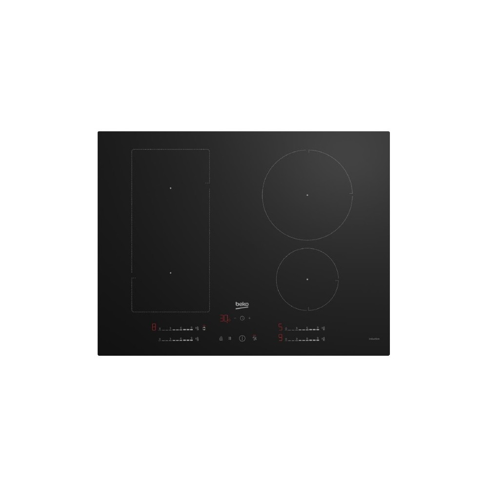 Beko HII74700UF plaque Noir Intégré 70 cm Plaque avec zone à induction 4 zone(s)