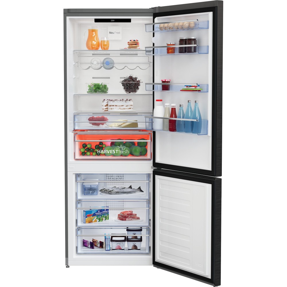 Beko RCNE560E60ZXRN réfrigérateur-congélateur Pose libre 514 L D Acier inoxydable