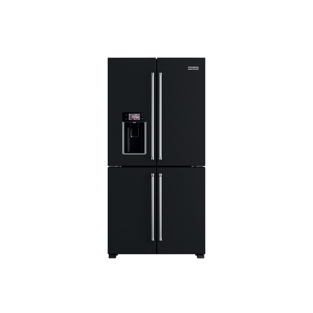 KitchenAid KCQBX 18900 side-by-side refrigerator Freestanding 592 L F Black