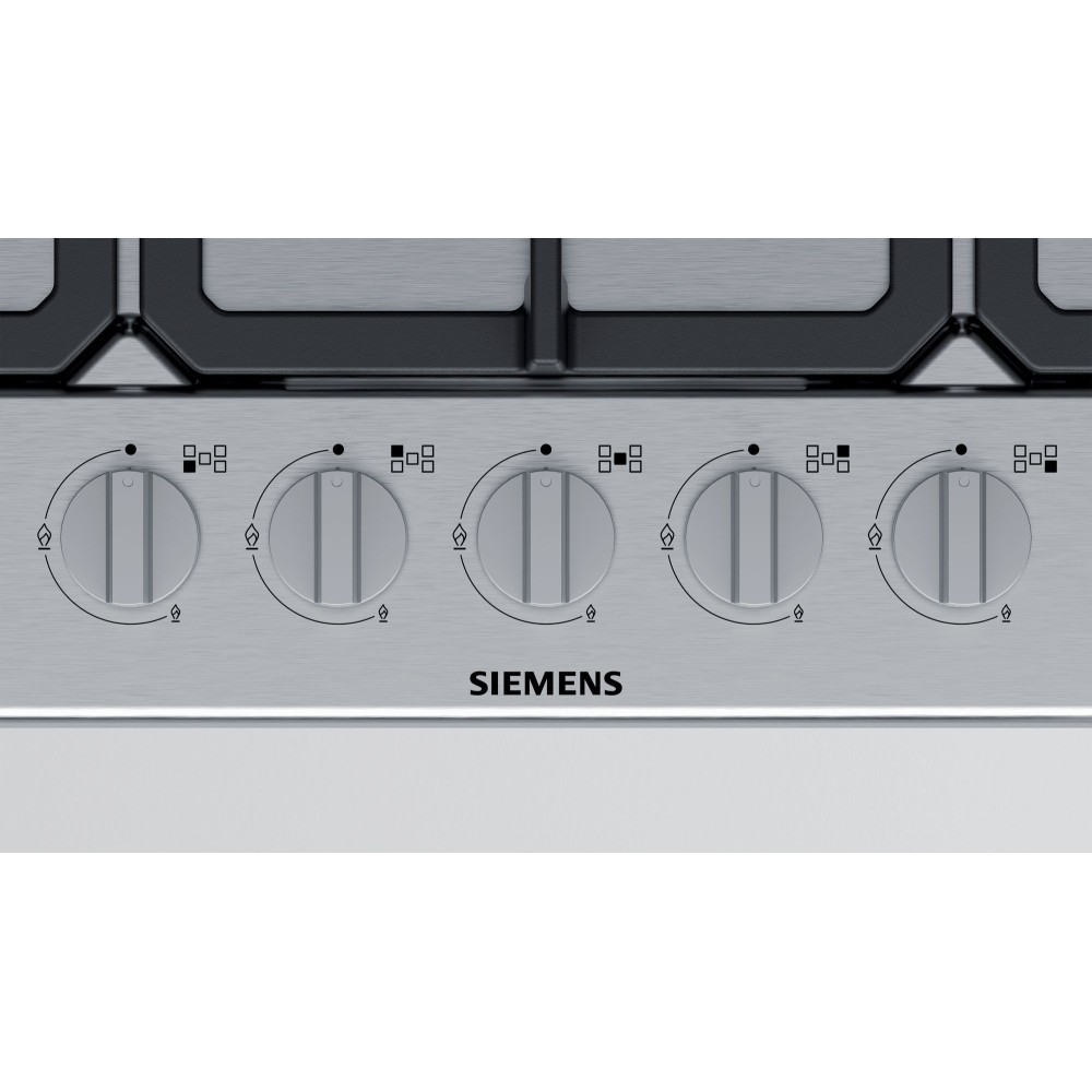 Siemens iQ300 EG7B5QB90 piano cottura Acciaio inossidabile Da incasso 75 cm Gas 5 Fornello(i)