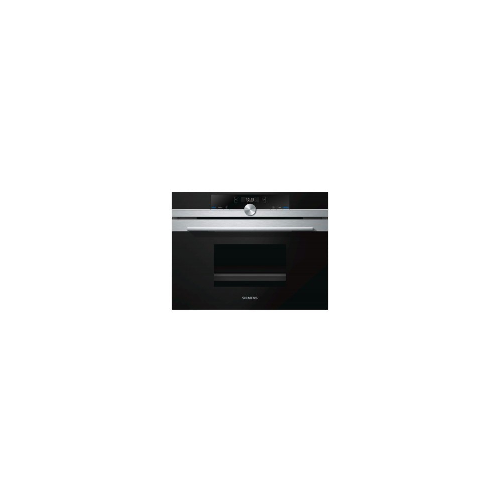 Siemens iQ700 CD634GAS0 steam oven Small Black, Stainless steel Buttons, Rotary, Touch
