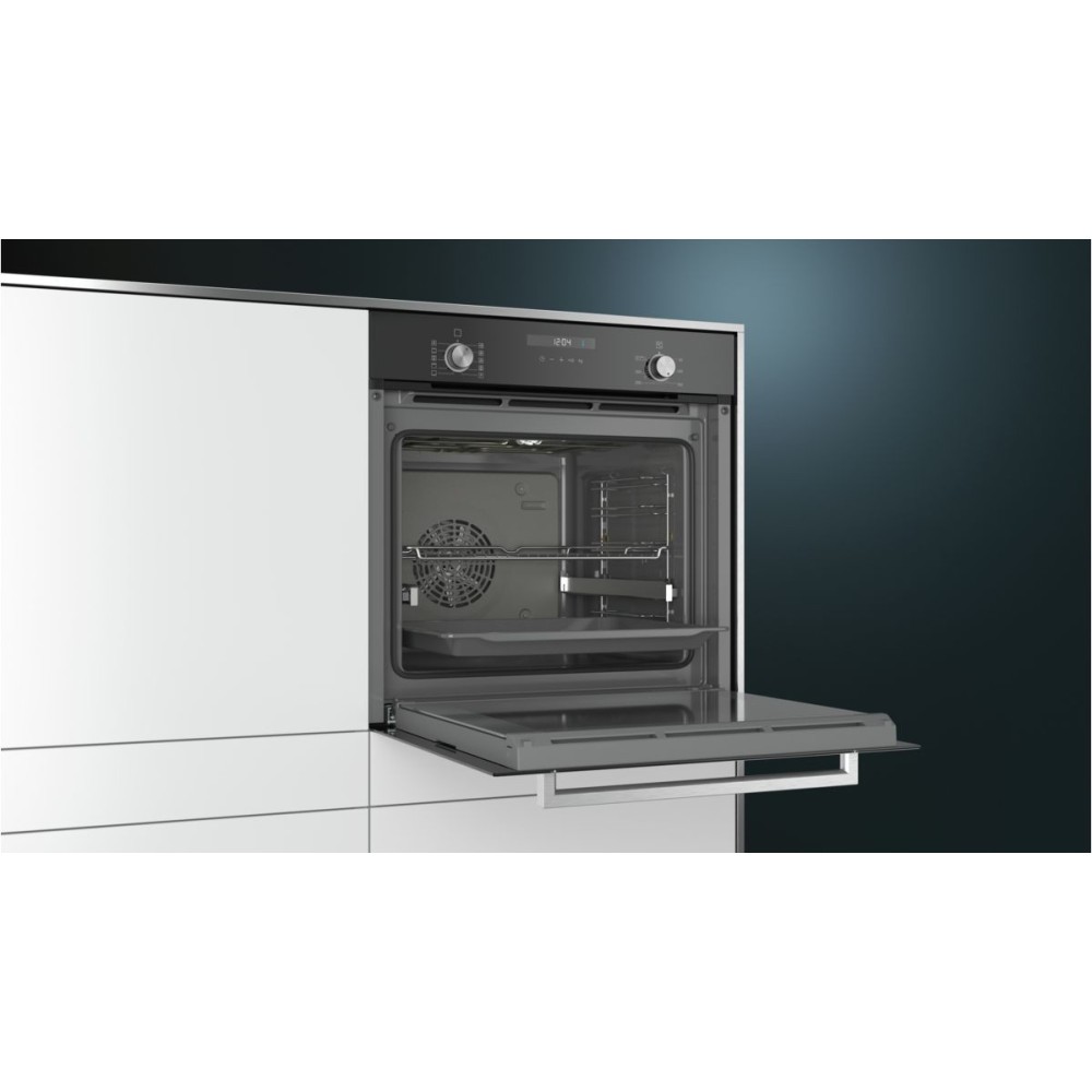 Siemens iQ500 HB337A0S0 oven 71 L A Black, Stainless steel