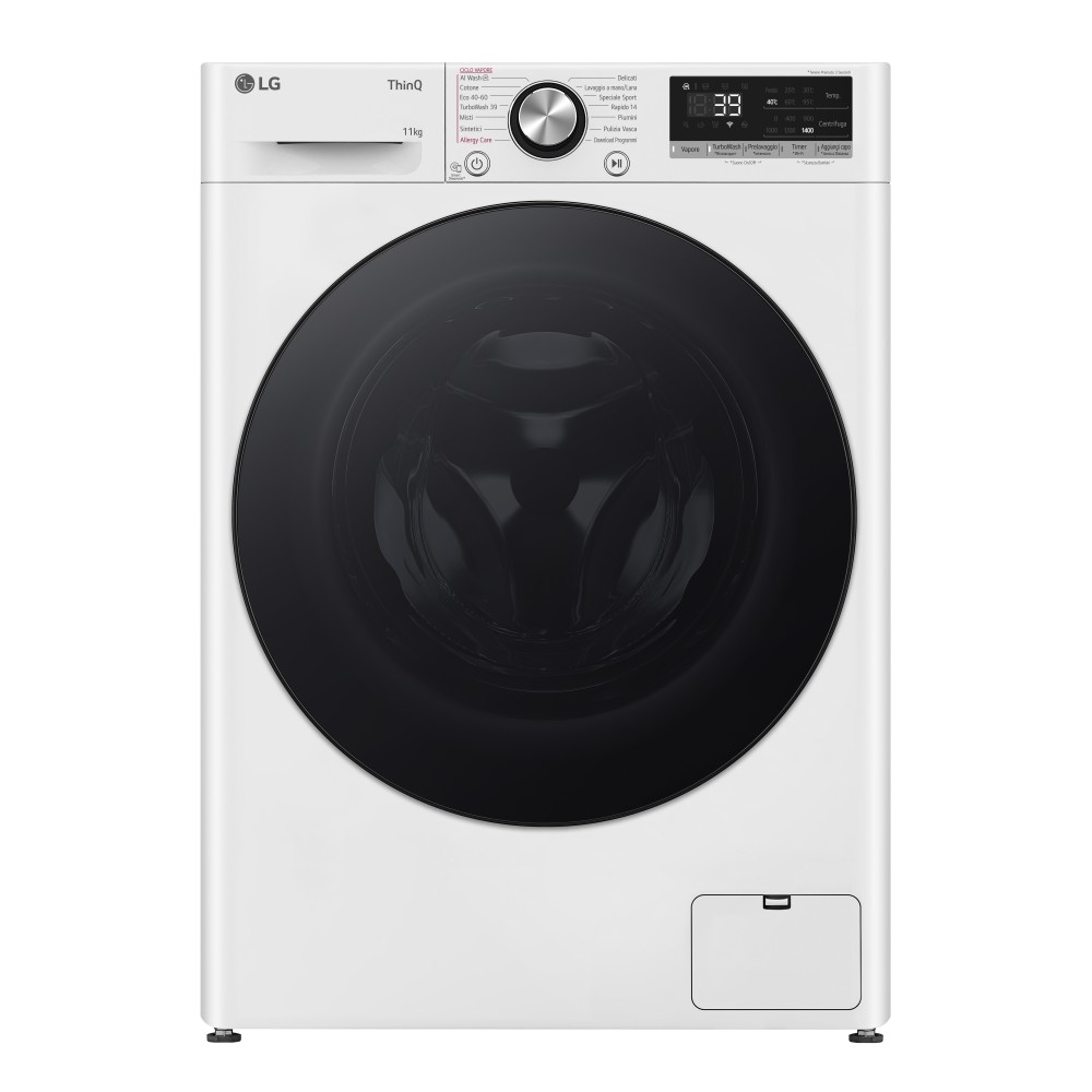 LG F4R7011TSWB machine à laver Charge avant 11 kg 1400 tr min Blanc
