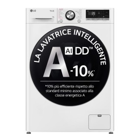LG F4R7009TSWB machine à laver Charge avant 9 kg 1400 tr min Blanc