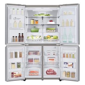 LG NatureFRESH side-by-side refrigerator Freestanding 641 L E Stainless steel