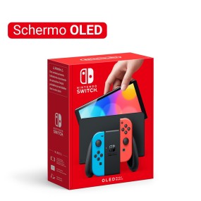 Nintendo Switch (modello Oled) Rosso neon Blu neon, schermo 7 pollici
