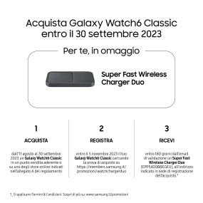 Samsung Galaxy Watch6 Classic Watch6 Classic 1.3" OLED 43 mm Digital 432 x 432 pixels Touchscreen Graphite Wi-Fi GPS (satellite)