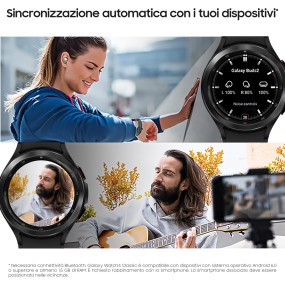 Samsung Galaxy Watch4 Classic Smartwatch Ghiera Interattiva Acciaio Inossidabile 46mm Memoria 16GB Black