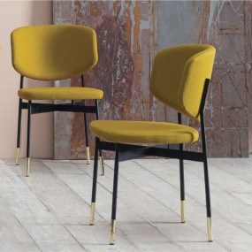 Ambiance Italia FOULARD chair, steel structure padded with fabric