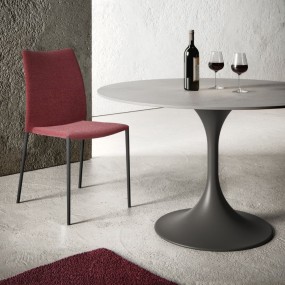 Ambiance Italia FLOW R table with steel base, round top d120 h75