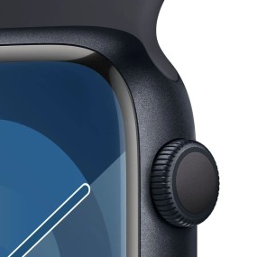Apple Watch Series 9 45 mm Numérique 396 x 484 pixels Écran tactile Noir Wi-Fi GPS