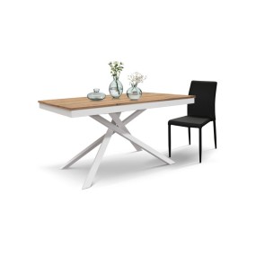 Table extensible Rover Style Remo plateau finition chêne rustique