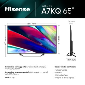 Hisense 65A7KQ TV 165,1 cm...