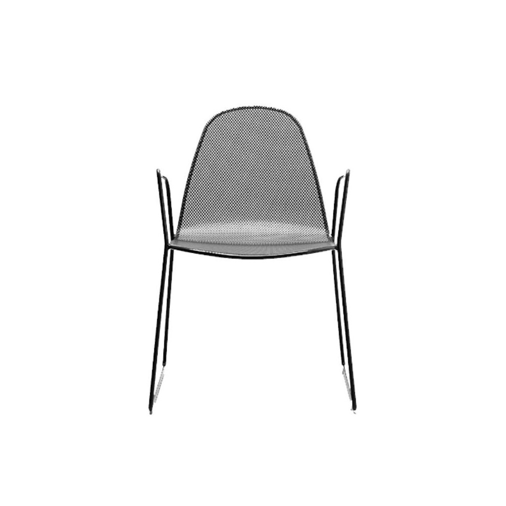 Sedia da esterno Camilla 2 struttura, seduta e schienale in acciaio pre-zincato, colore antracite
