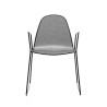 Camilla 2 outdoor chair with structure, seat and back in pre-galvanized steel, anthracite color