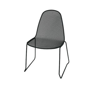 Sedia da esterno Camilla 1 struttura, seduta e schienale in acciaio pre-zincato, colore antracite
