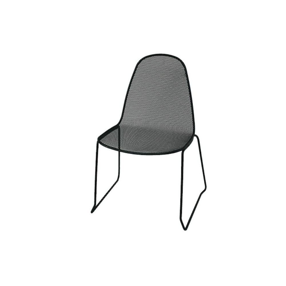 Sedia da esterno Camilla 1 struttura, seduta e schienale in acciaio pre-zincato, colore antracite