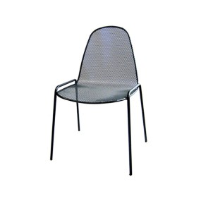 Mirabella 1 outdoor chair in pre-galvanized steel, anthracite color