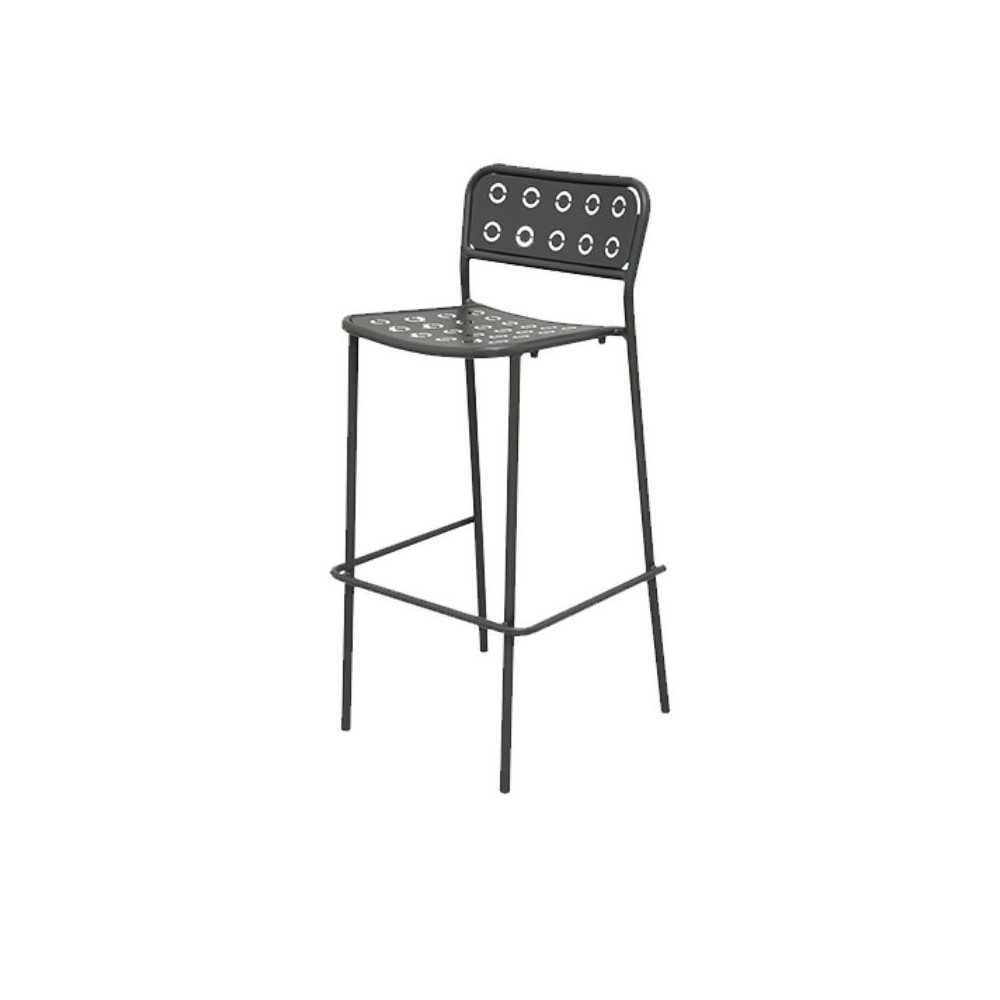 Pop outdoor stool in pre-galvanized steel Pop 75