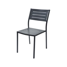 Sedia da esterno Dorio 1 struttura, seduta e schienale in acciaio pre-zincato, colore antracite