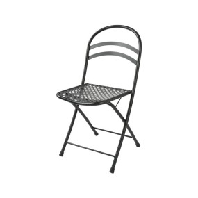 Chaise d'extérieur Flipper, structure, assise et dossier en acier pré-galvanisé, couleur anthracite et blanc