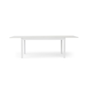 Fans 1 modern table in white ash laminate, rectangular