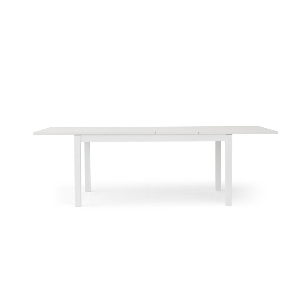 Fans 1 modern table in white ash laminate,