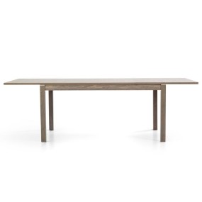 Table rectangulaire moderne Fans 2 en stratifié chêne gris