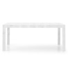 Sami 2 rectangular table in white ash laminate with 2 extensions of 50 cm